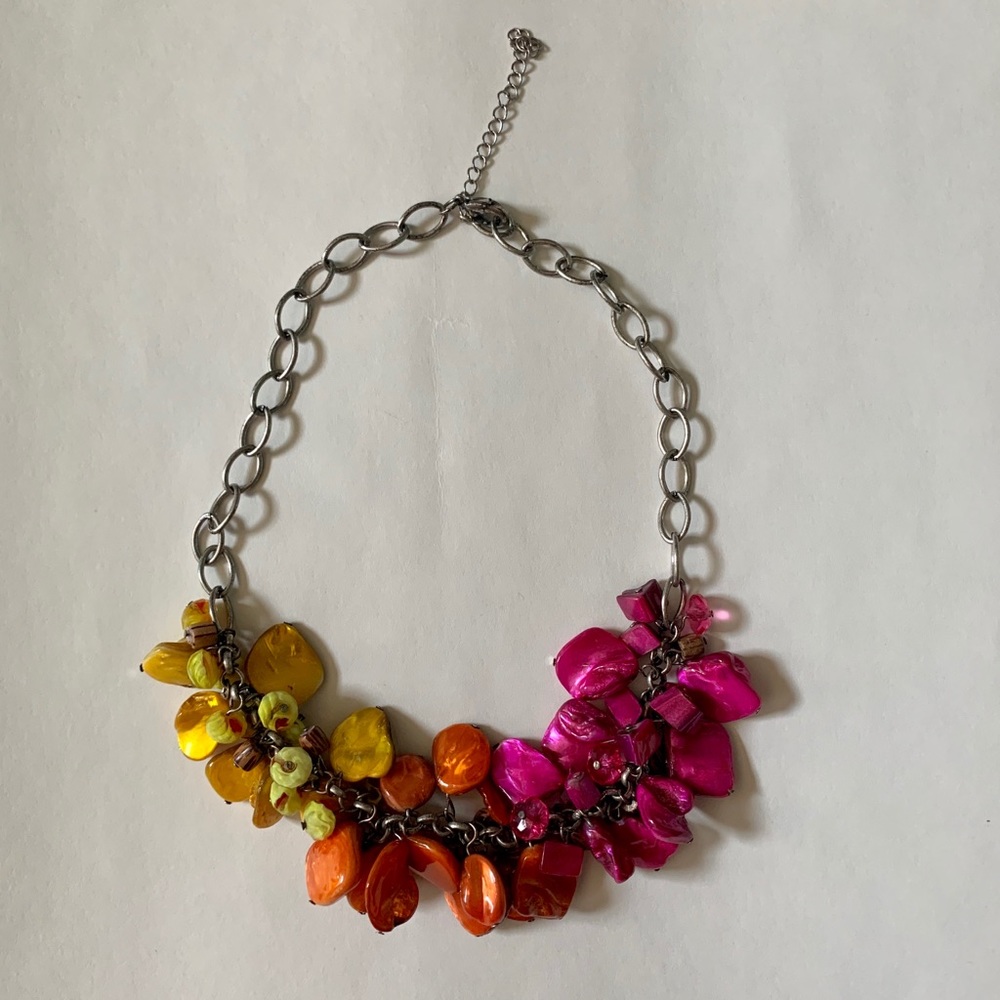 Colorful statement necklace